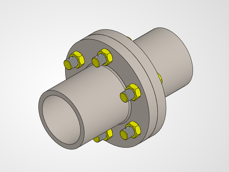 Flanged Coupling Full Assembly Model